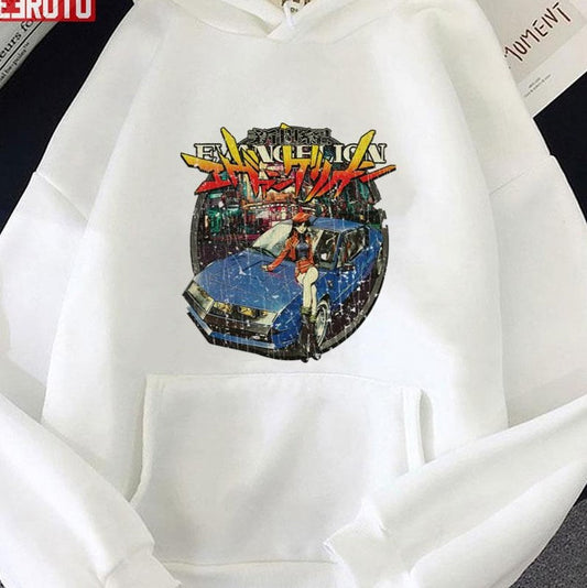 Anime Girls Evangelion Misato Katsuragi Vintage 1995 Unisex Hoodie - T-Shirt, Sweatshirt, Hoodie