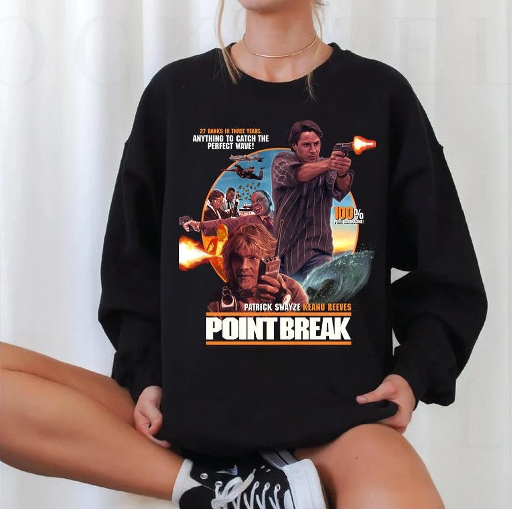 Point Break 1991 Movie Graphic Unisex Sweatshirt - T-Shirt, Sweatshirt, Hoodie