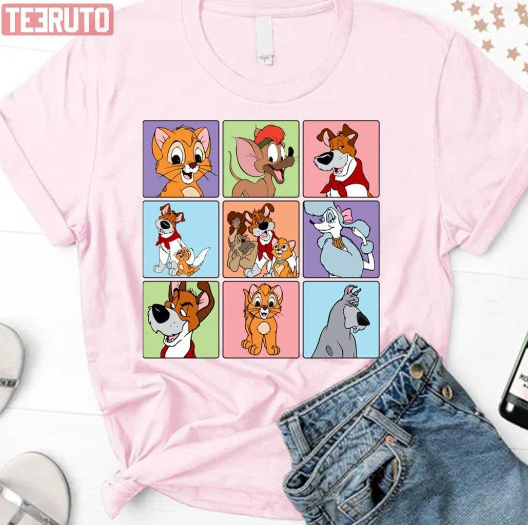 Oliver And Dodger Multiple Squares Oliver &amp; Company Unisex T-Shirt - T-Shirt, Sweatshirt, Hoodie