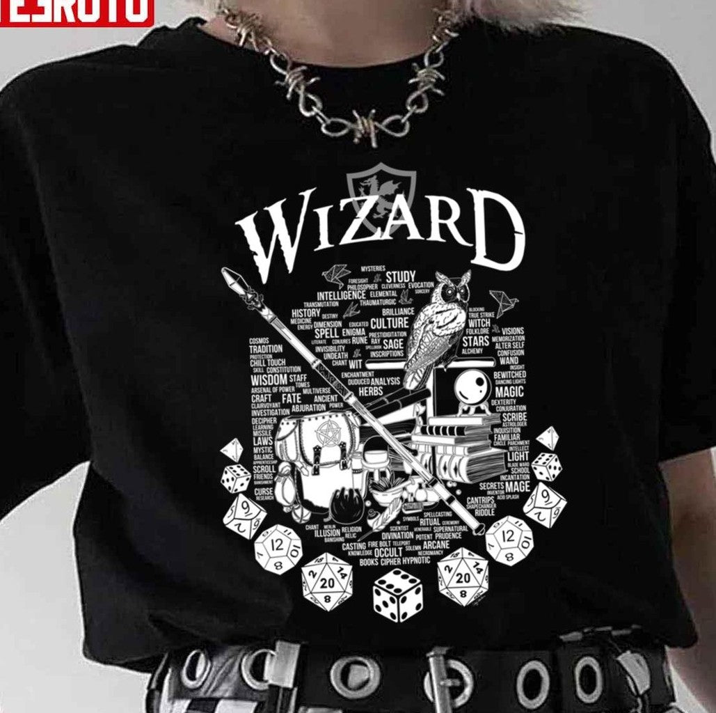 RPG Game Series Wizard White Version Unisex T-Shirt - T-Shirt, Sweatshirt, Hoodie