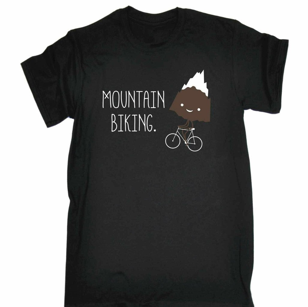 Mountain Biking Snow Topped Mountain Unisex T-Shirt - T-Shirt, Sweatshirt, Hoodie