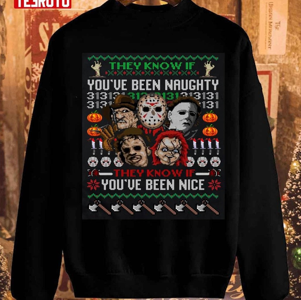 Naughty Horror Christmas 2023 Unisex Sweatshirt - T-Shirt, Sweatshirt, Hoodie