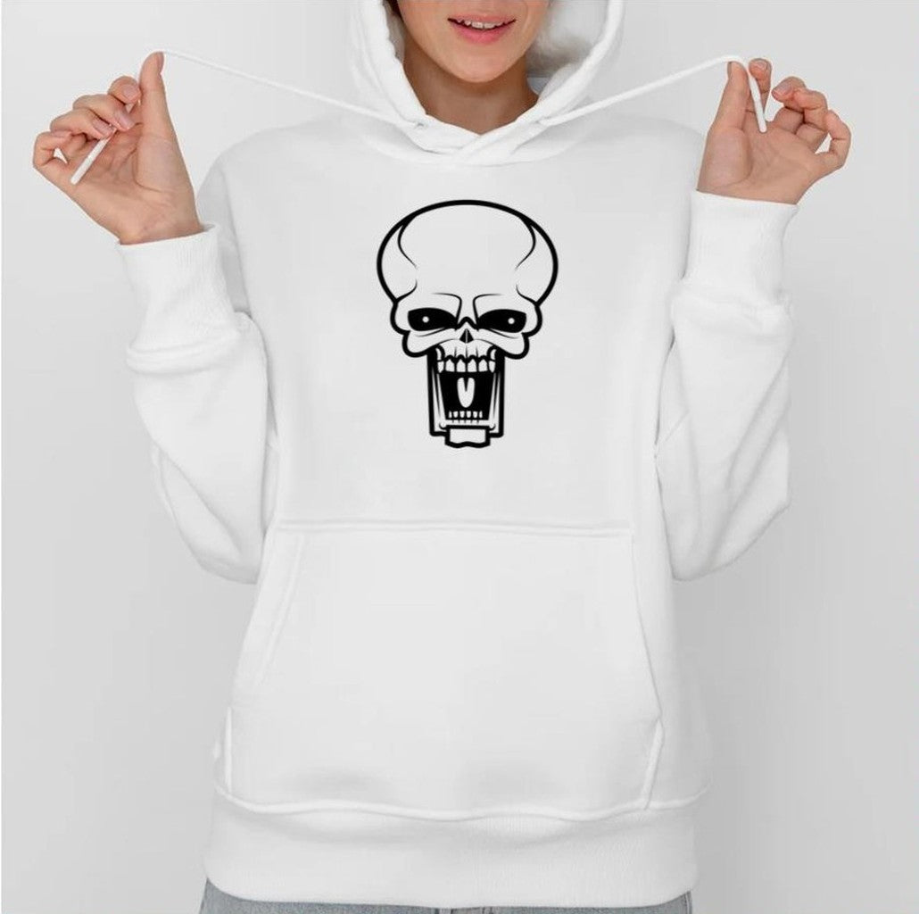 Screaming Skull Silhouette Unisex Hoodie - T-Shirt, Sweatshirt, Hoodie