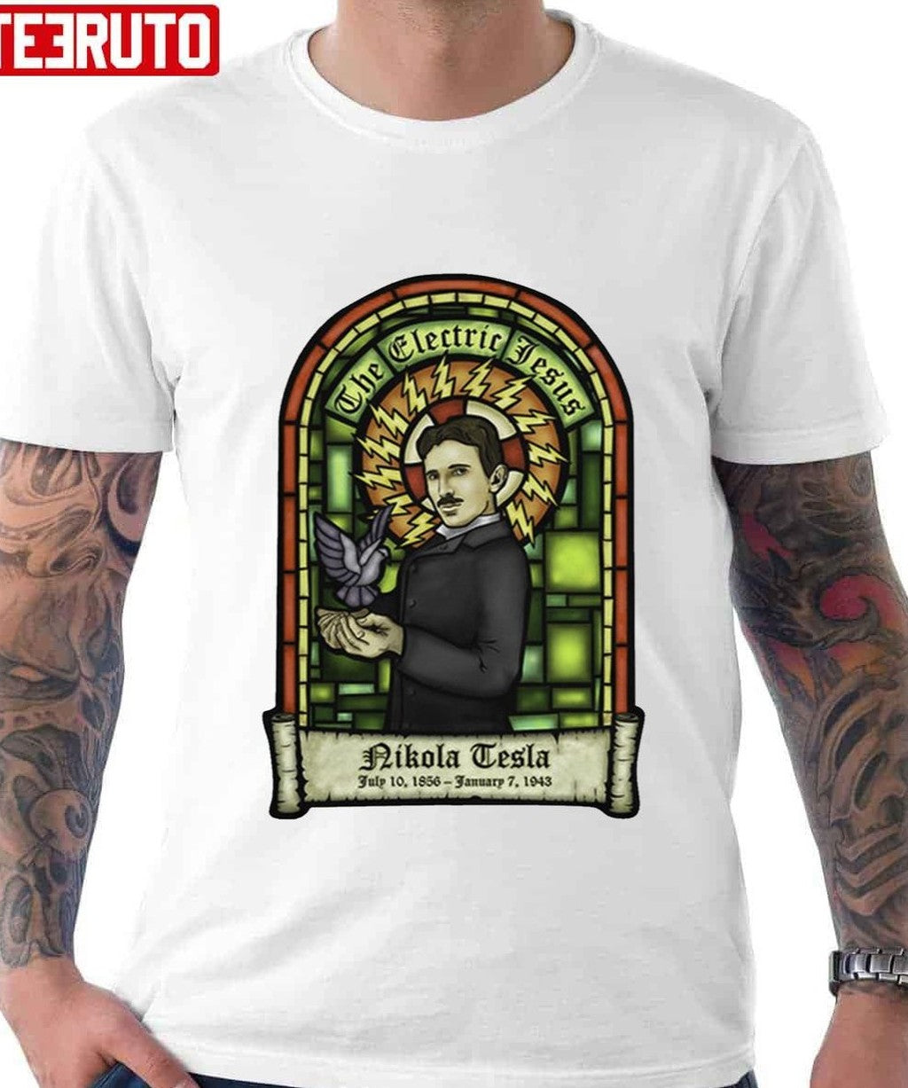 Nikola Tesla Art Vintage Unisex T-Shirt - T-Shirt, Sweatshirt, Hoodie