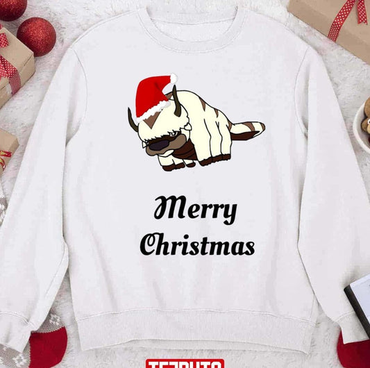 Appa Merry Christmas Avatar The Last Airbender Sweatshirt - T-Shirt, Sweatshirt, Hoodie