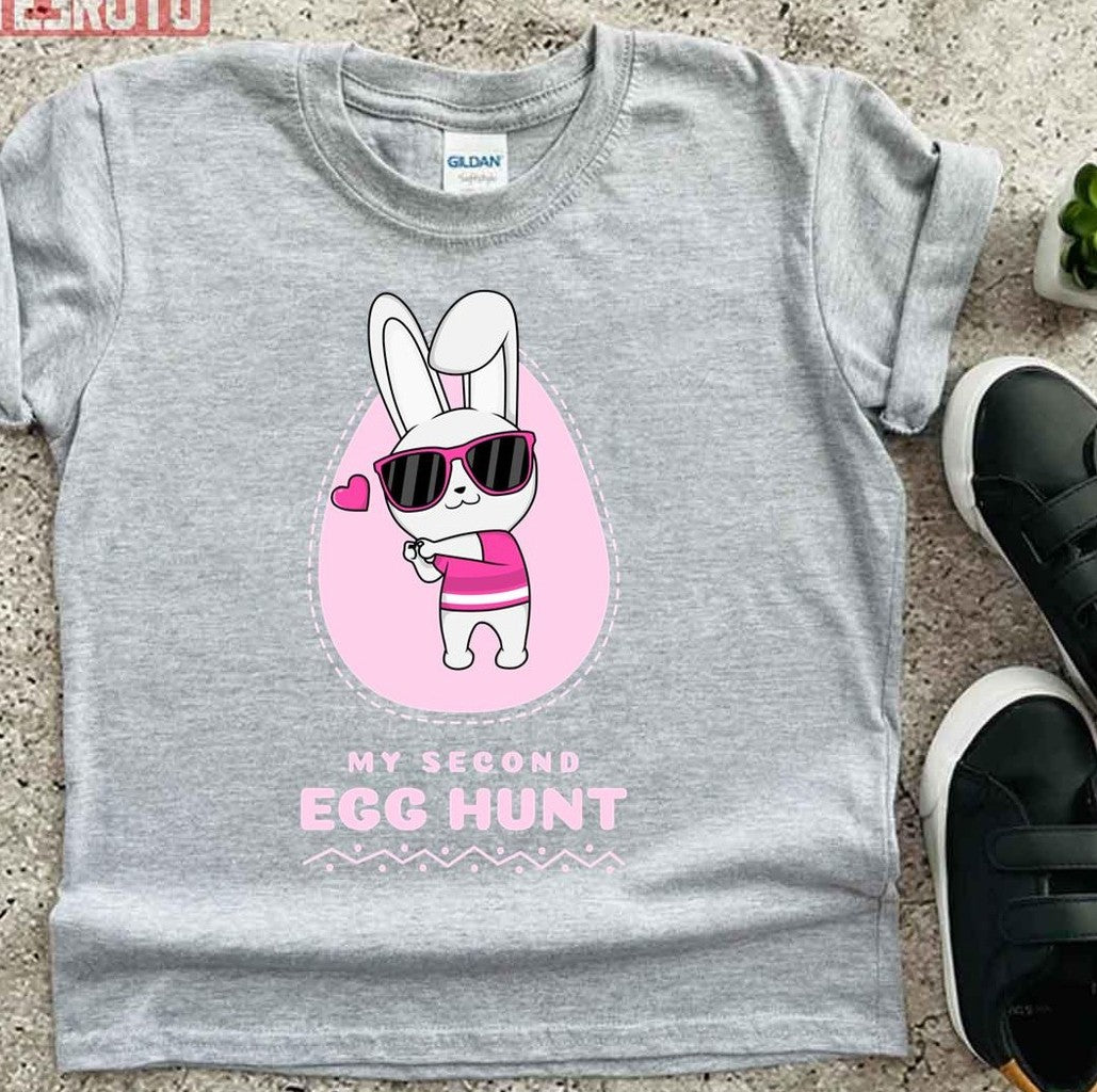 My Second Egg Hunt Easter Egg Hunt Pink Kid T-Shirt - T-Shirt, Sweatshirt, Hoodie
