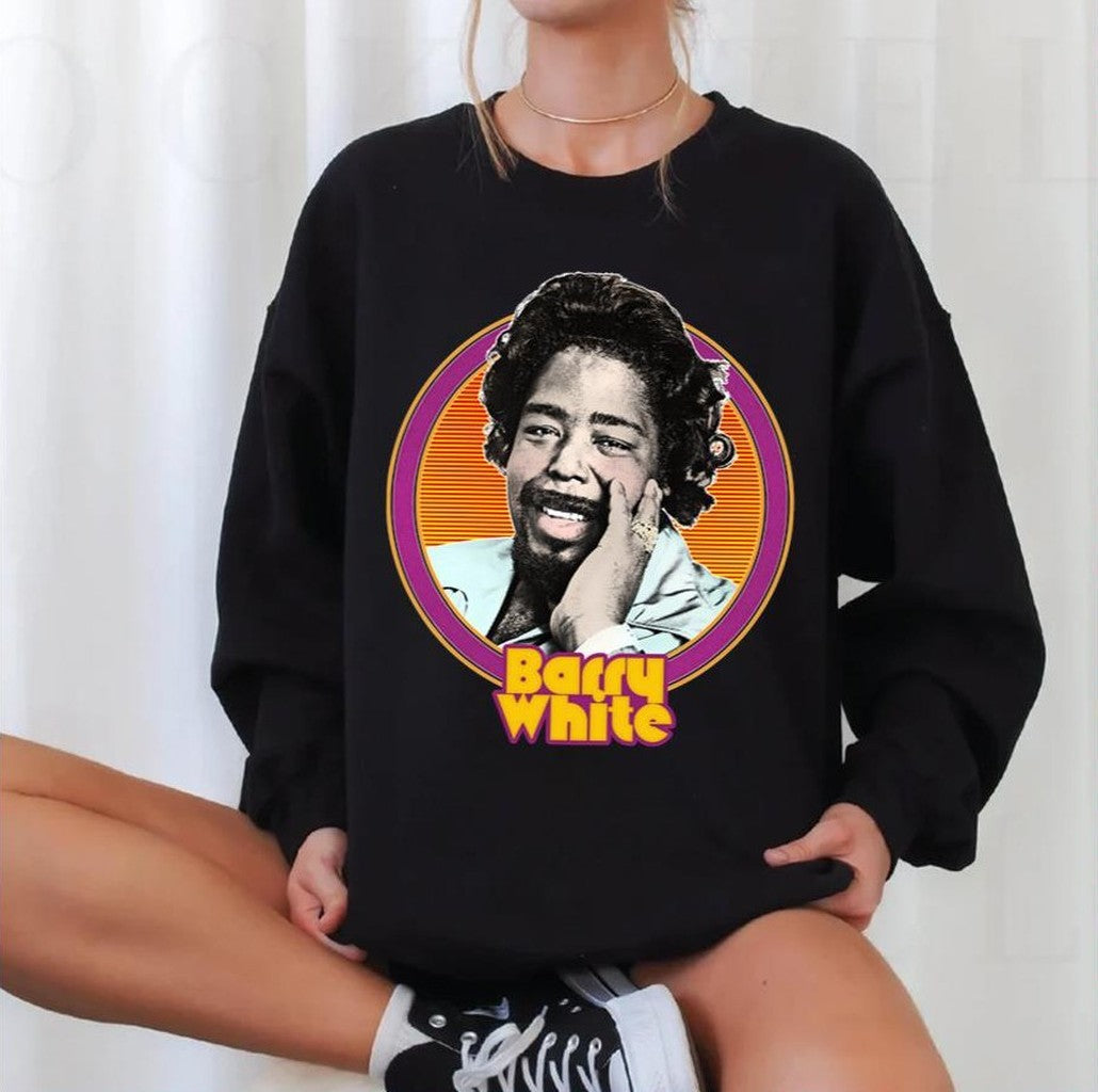 Original Retro Style Barry White Design Unisex Sweatshirt - T-Shirt, Sweatshirt, Hoodie