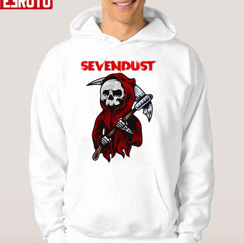 Sevendust Retro Grim Reaper Unisex Hoodie - T-Shirt, Sweatshirt, Hoodie