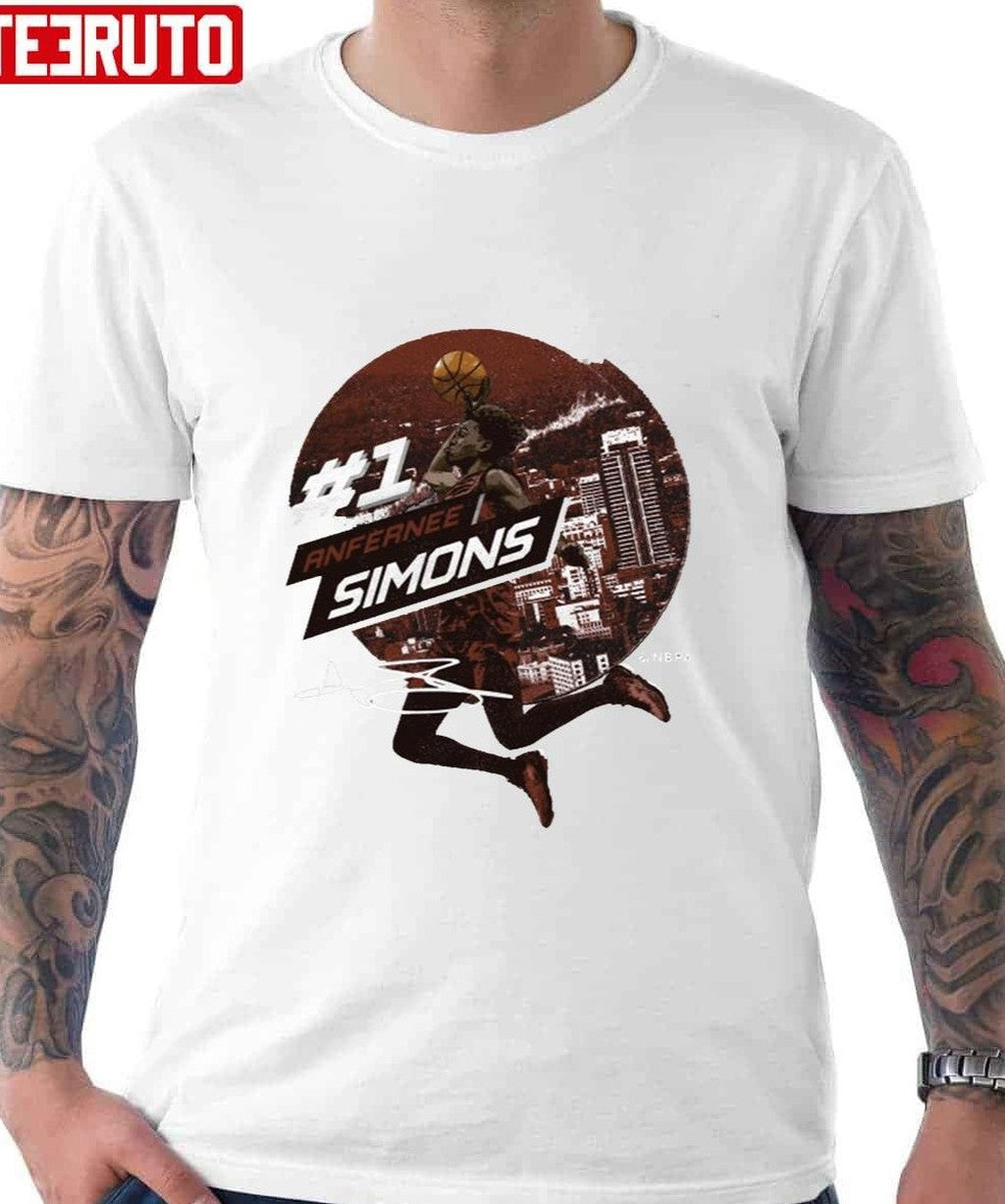 Anfernee Simons City Emblem Wht Unisex T-Shirt - T-Shirt, Sweatshirt, Hoodie