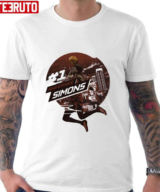 Anfernee Simons City Emblem Wht Unisex T-Shirt - T-Shirt, Sweatshirt, Hoodie