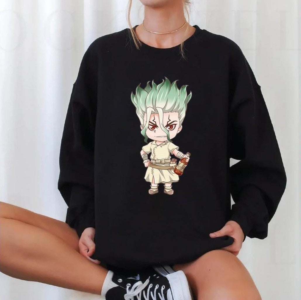 Senku Dr Stone Cute Chibi Design Unisex Sweatshirt - T-Shirt, Sweatshirt, Hoodie