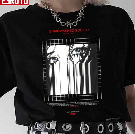 Anime Vapor Girl Brainwashed Society Unisex T-Shirt - T-Shirt, Sweatshirt, Hoodie