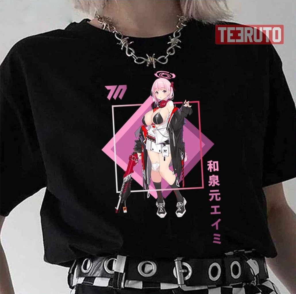 Pink Graphic Izumimoto Eimi Blue Archive Unisex T-Shirt - T-Shirt, Sweatshirt, Hoodie
