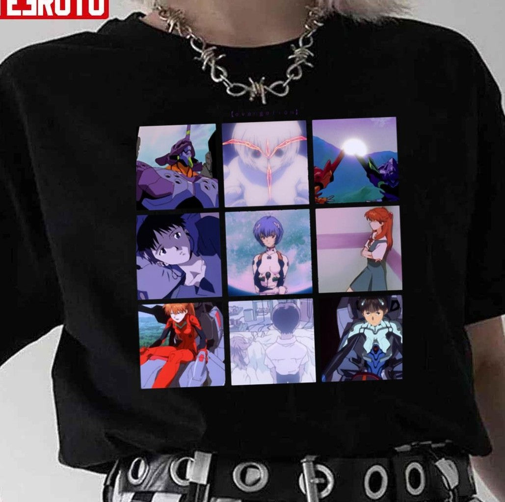 Neon Genesis Evangelion Vaporwave Aesthetic Unisex T-Shirt - T-Shirt, Sweatshirt, Hoodie