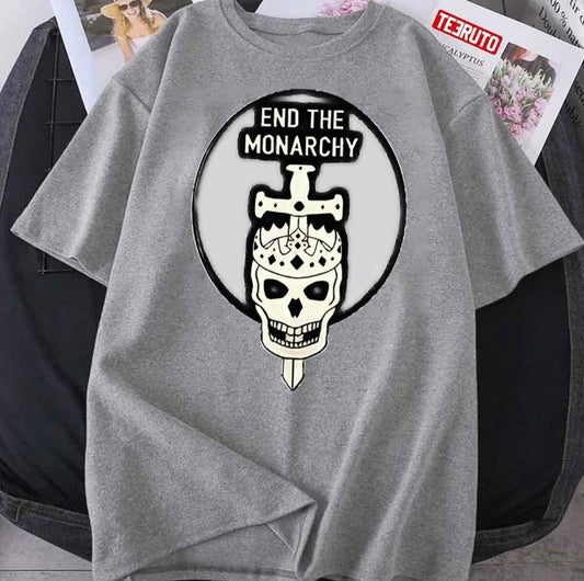 Anti Monarchy Skull And Crown Unisex T-Shirt - T-Shirt, Sweatshirt, Hoodie