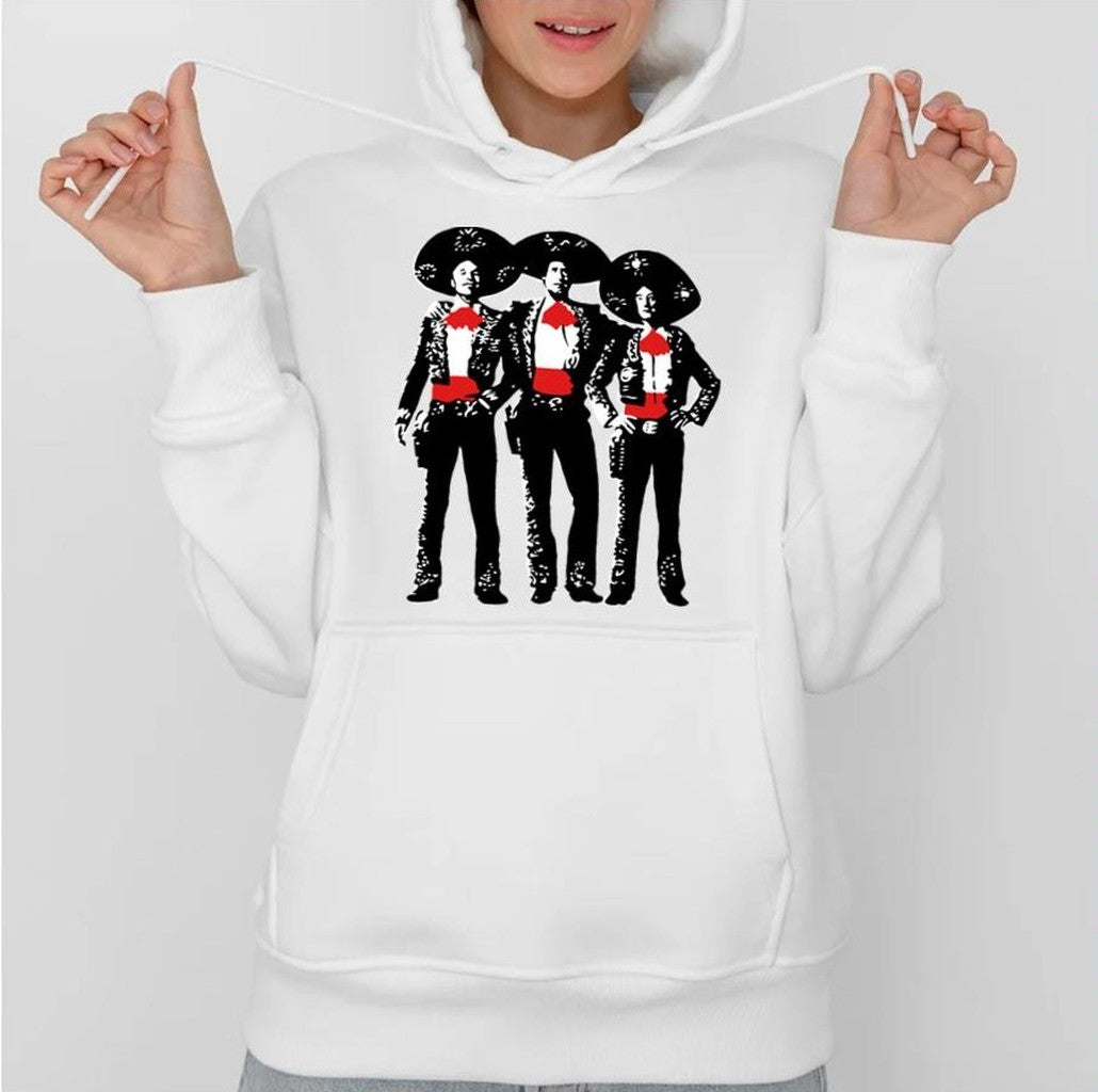 Pop Art On Red Three Amigos Unisex Hoodie - T-Shirt, Sweatshirt, Hoodie