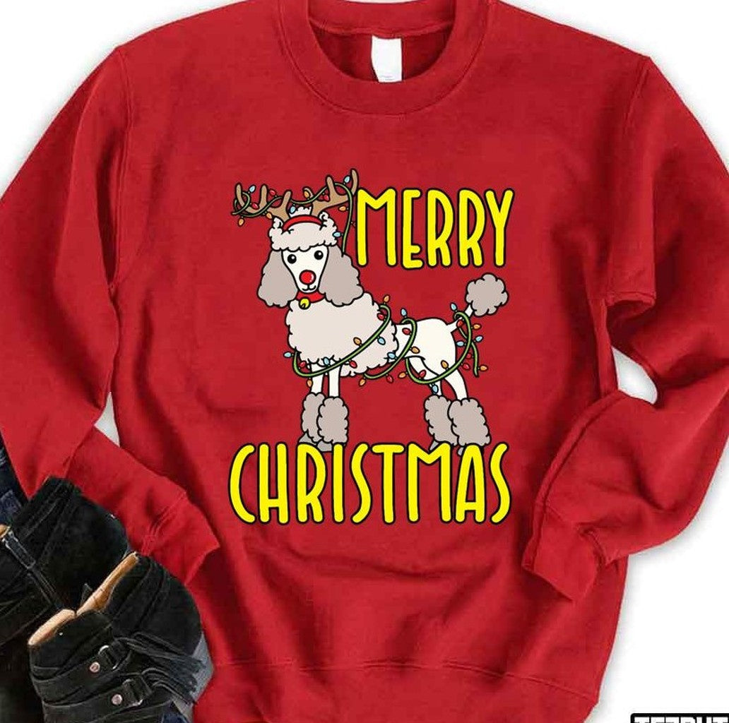 Poodle Christmas Unisex Sweatshirt - T-Shirt, Sweatshirt, Hoodie