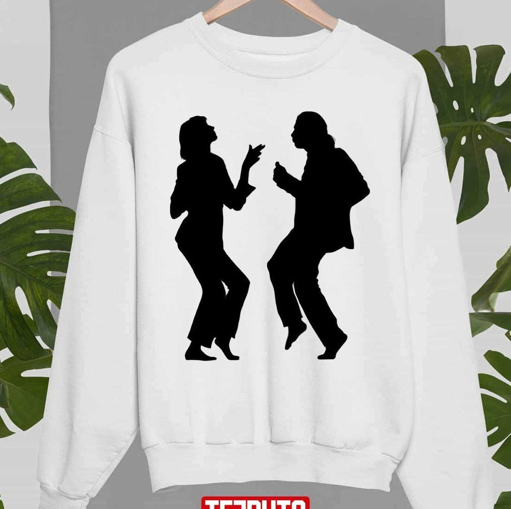 Pulp Fiction Dancing Happy Halloween Vintage Graphic Unisex Sweatshirt - T-Shirt, Sweatshirt, Hoodie