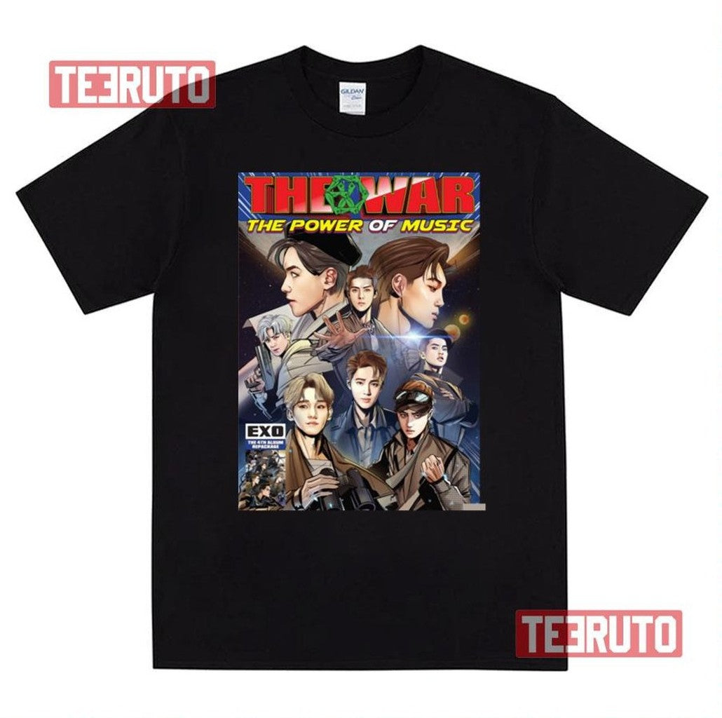 Power Cartoon Art Exo Kpop Band Unisex T-Shirt - T-Shirt, Sweatshirt, Hoodie