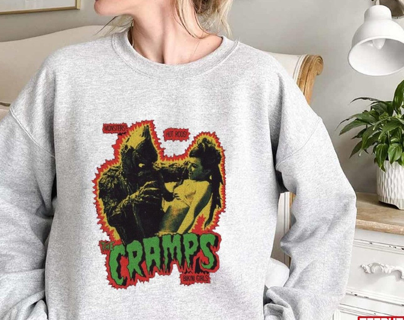 Monsters And Bikini Girls The Cramps Unisex Sweatshirt - T-Shirt, Sweatshirt, Hoodie