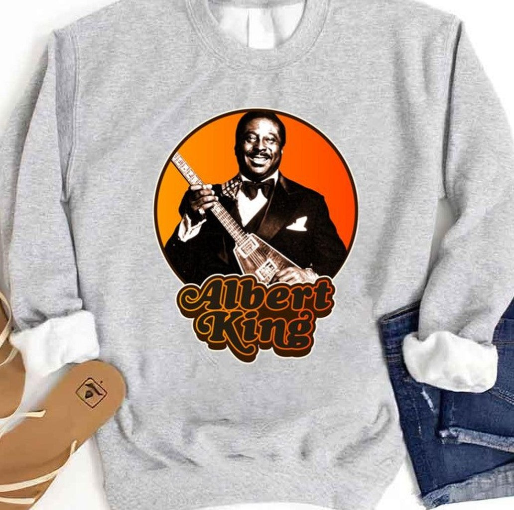 Music Retro Retro Albert King Tribute Cool Graphic Gift Unisex Sweatshirt - T-Shirt, Sweatshirt, Hoodie