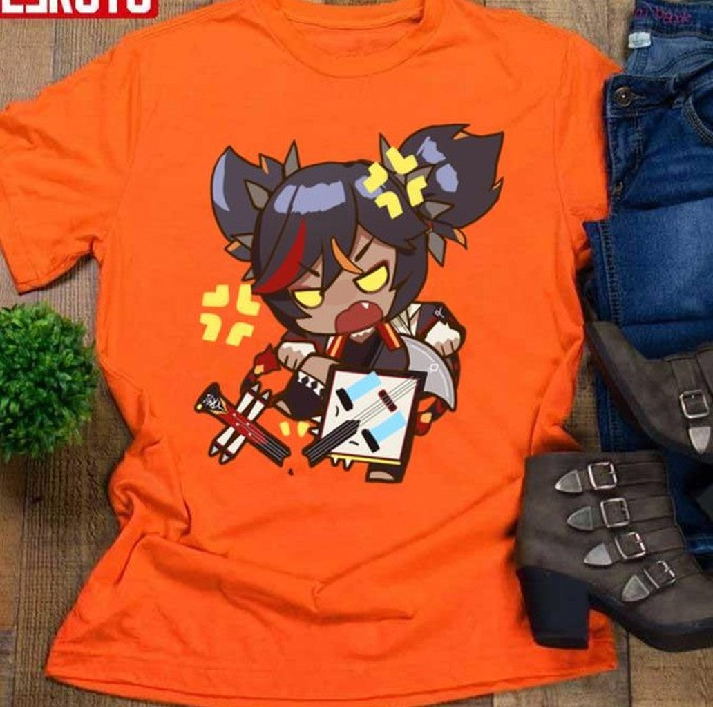 Angry Chibi Xinyan Genshin Impact Unisex T-Shirt - T-Shirt, Sweatshirt, Hoodie