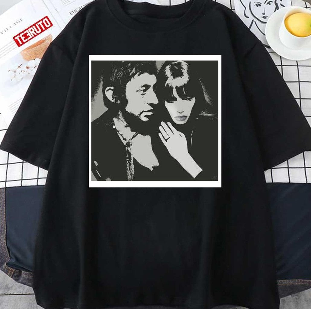 Serge Gainsbourg &amp; Jane Birkin Black And White Unisex T-Shirt - T-Shirt, Sweatshirt, Hoodie