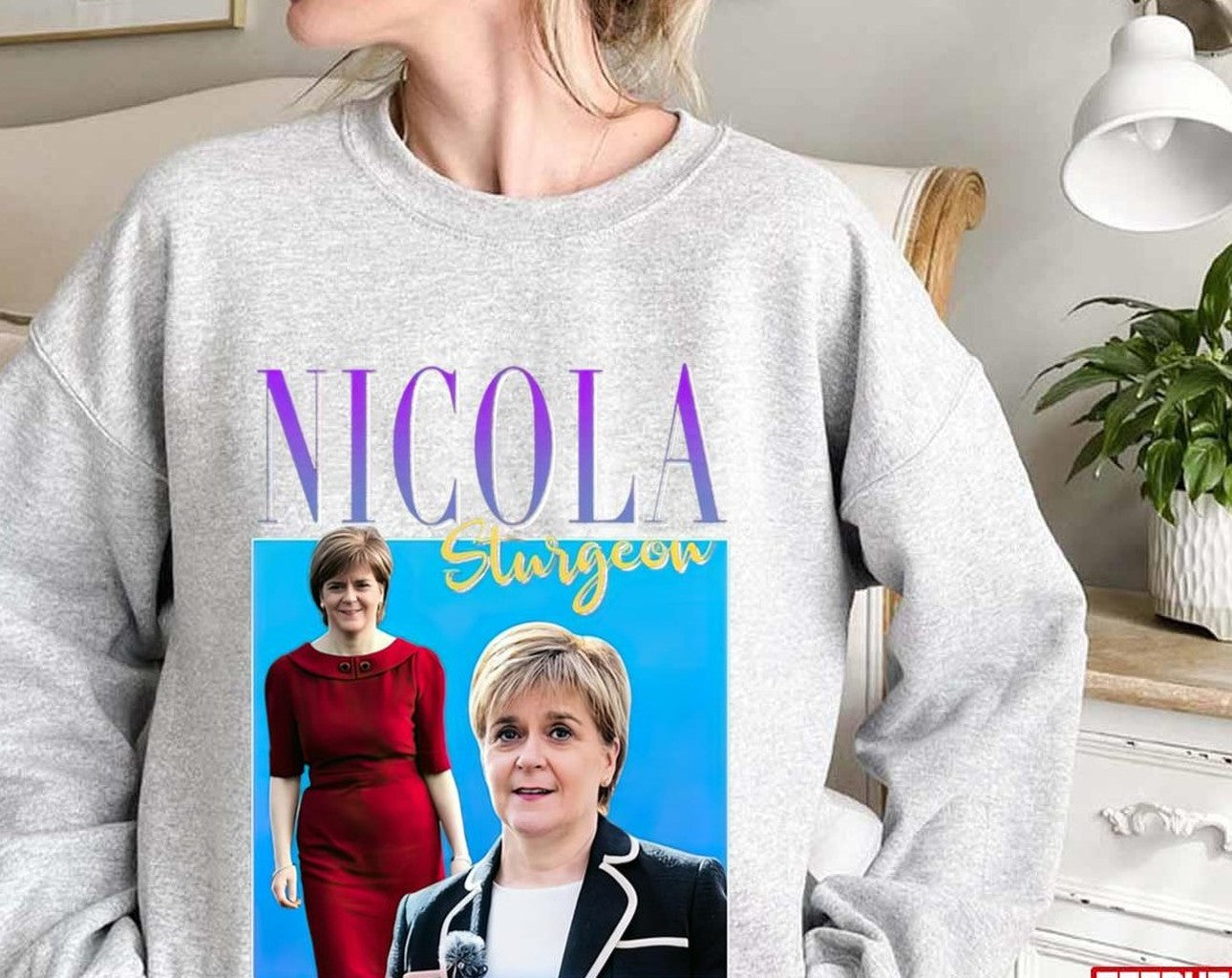 Nicola Sturgeon Retro Vintage Unisex Sweatshirt - T-Shirt, Sweatshirt, Hoodie