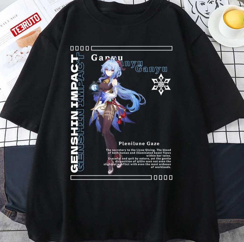 Plenitune Gaze Genshin Impact Ganyu Unisex T-shirt - T-Shirt, Sweatshirt, Hoodie