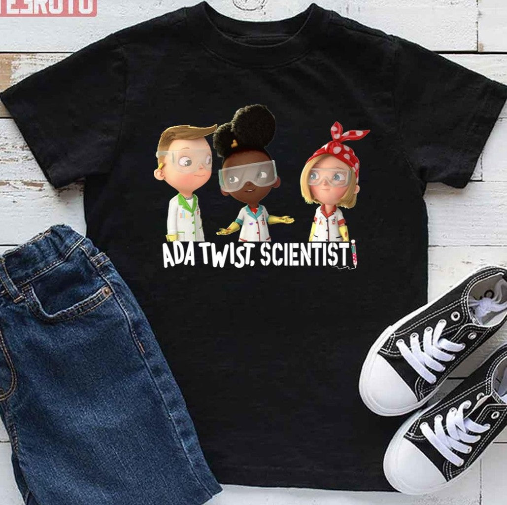 Science Cartoon Ada Twist Scientist Unisex T-Shirt - T-Shirt, Sweatshirt, Hoodie