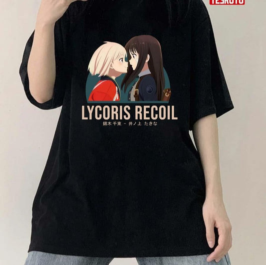 Anime Lycoris Recoil Main Duo Character Unisex T-shirt - T-Shirt, Sweatshirt, Hoodie