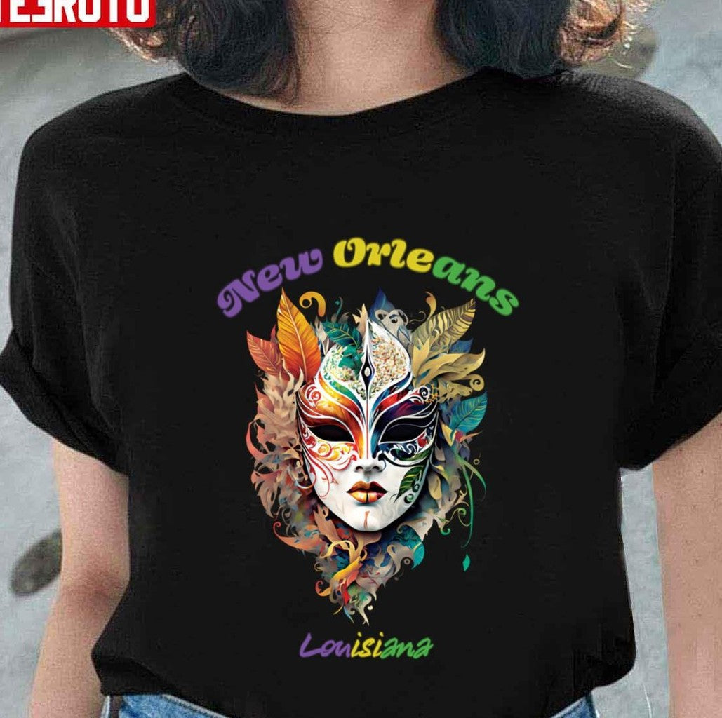 New Orleans Mardi Gras Louisiana Design Unisex T-Shirt - T-Shirt, Sweatshirt, Hoodie