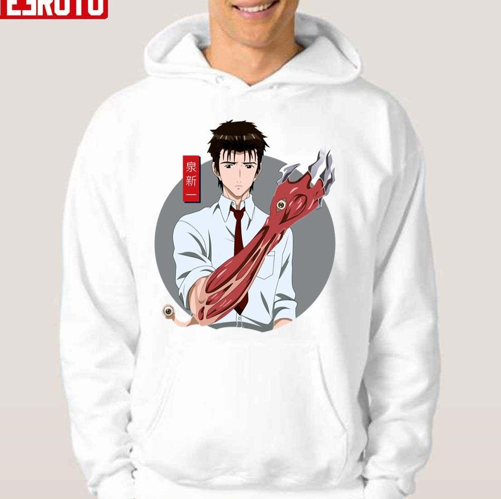 Parasyte Hideo Shimada And The Hand Migi Unisex Hoodie - T-Shirt, Sweatshirt, Hoodie