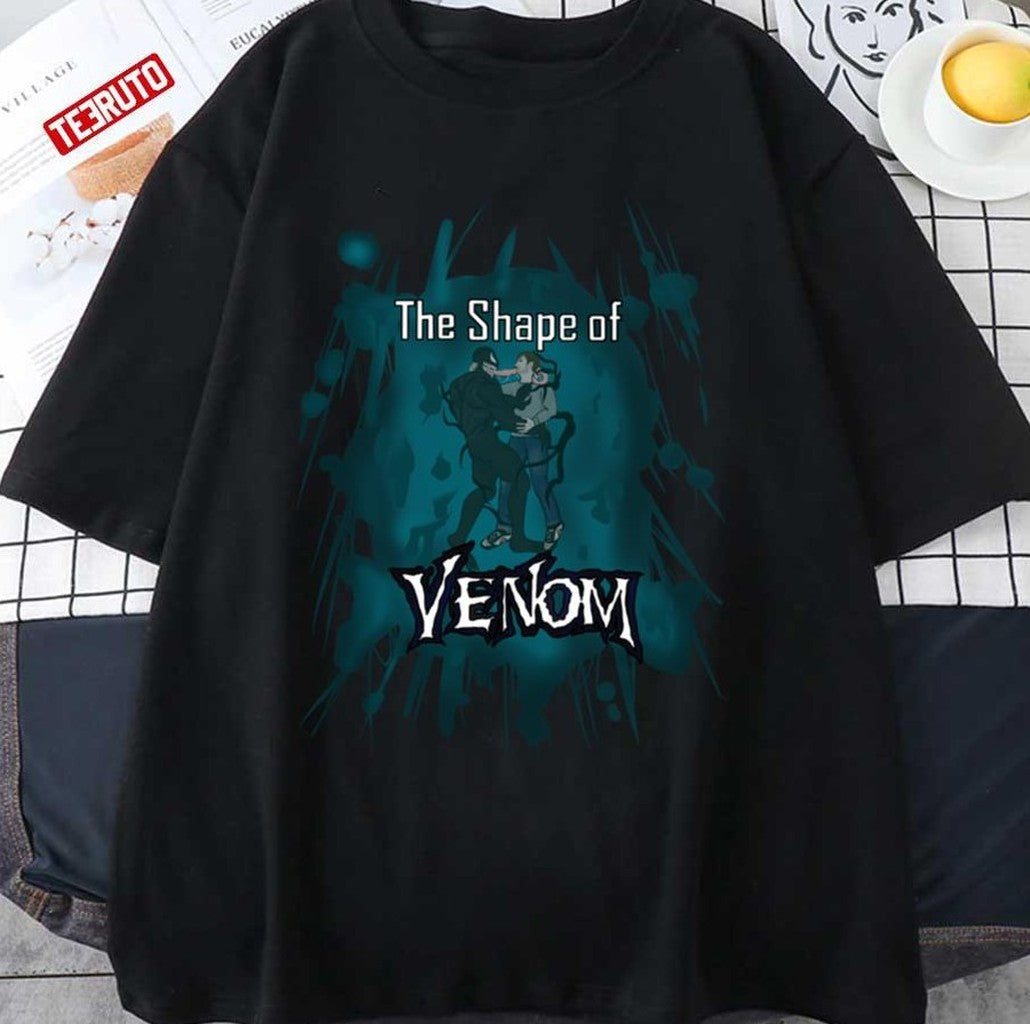 Parody The Shape of Water The Shape Of Venom Aqua Blue Unisex T-Shirt - T-Shirt, Sweatshirt, Hoodie