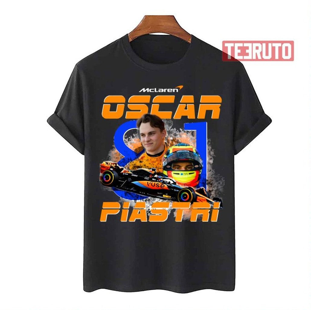 Oscar Piastri Formula One F1 Driver 2023 Fan Art Unisex T-Shirt - T-Shirt, Sweatshirt, Hoodie