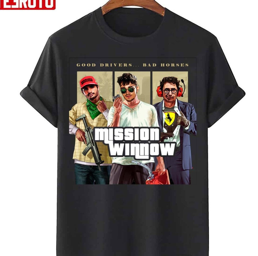 Sainz Leclerc And Binotto Funny Game Parody Formula 1 Unisex T-Shirt - T-Shirt, Sweatshirt, Hoodie