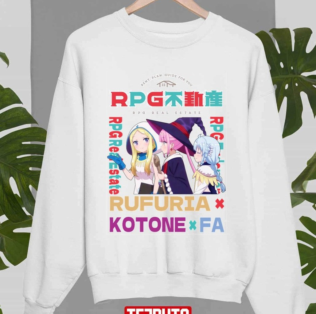 Rpg Real Estate Rpg Fudousan Rufuria X Kotone X FA Unisex Sweatshirt - T-Shirt, Sweatshirt, Hoodie