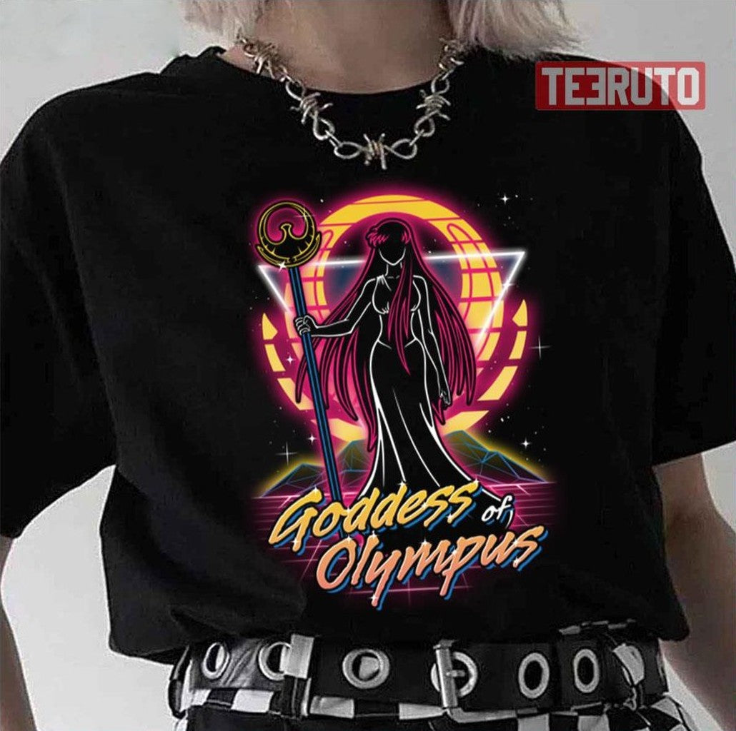 Retro Olympus Goddess Saint Seiya Knights Of The Zodiac Unisex T-Shirt - T-Shirt, Sweatshirt, Hoodie