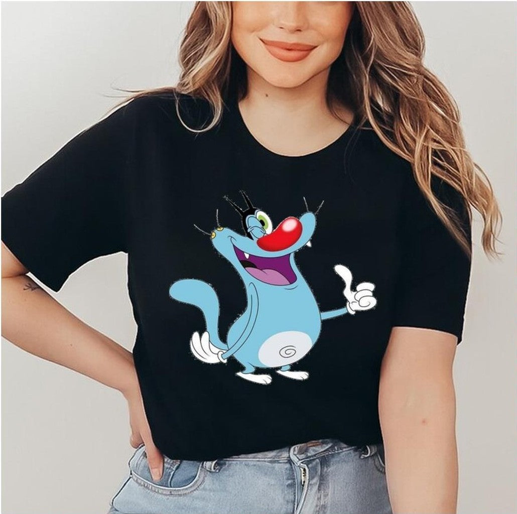 Ogyy The Cat From Oggy And The Cockroaches Unisex T-Shirt - T-Shirt, Sweatshirt, Hoodie