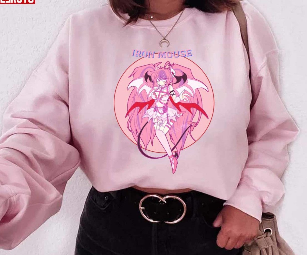 Pink Iron Mouse Unisex Sweatshirt - T-Shirt, Sweatshirt, Hoodie