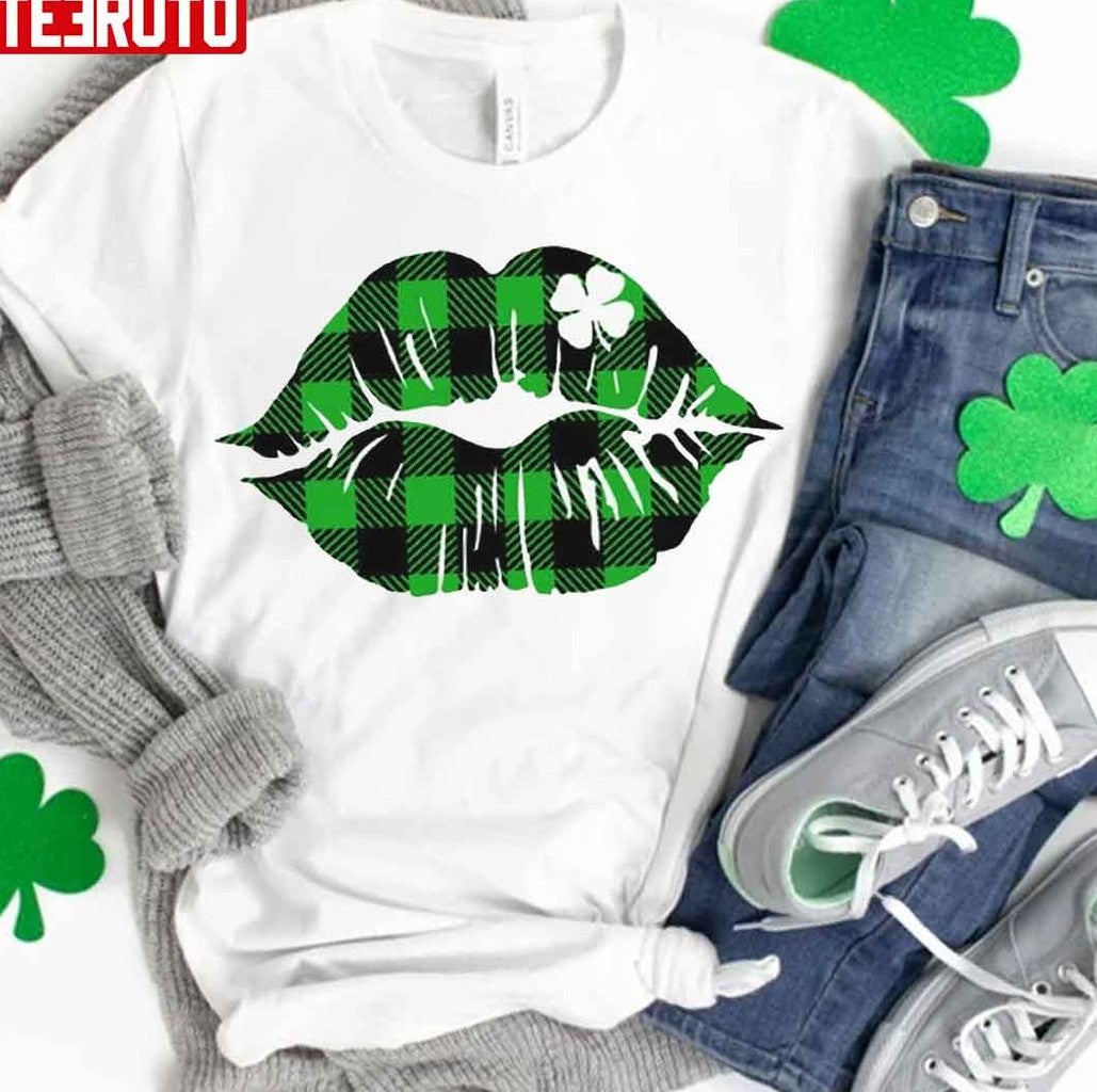 Shamrock Lucky Lips Saint Patrick's Day Unisex T-Shirt - T-Shirt, Sweatshirt, Hoodie