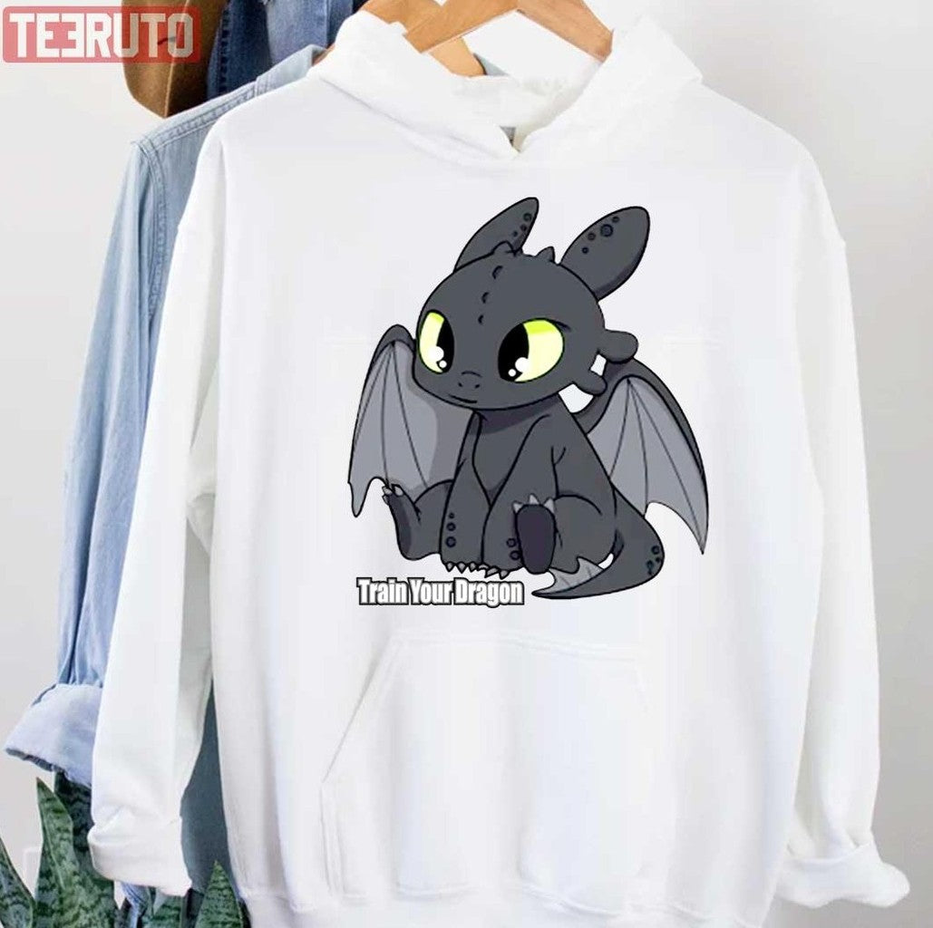 Piye Sitting Cute Toothless How To Train Your Dragon Unisex Hoodie - T-Shirt, Sweatshirt, Hoodie