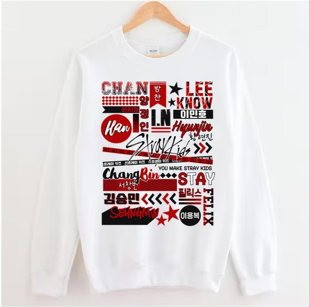 Ot8 Collage Stray Kids Unisex Sweatshirt - T-Shirt, Sweatshirt, Hoodie