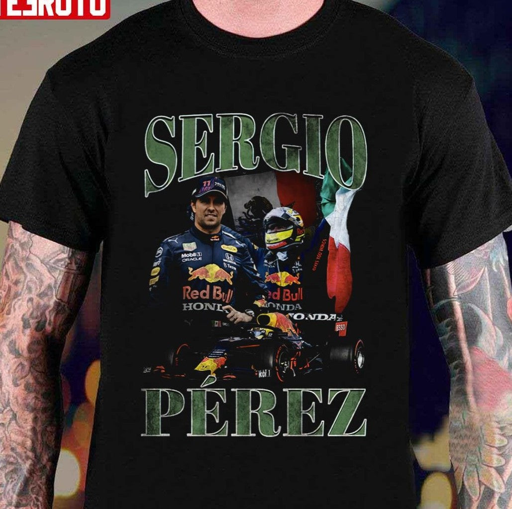 Sergio Perez Vintage Bootleg 90s Unisex T-Shirt - T-Shirt, Sweatshirt, Hoodie