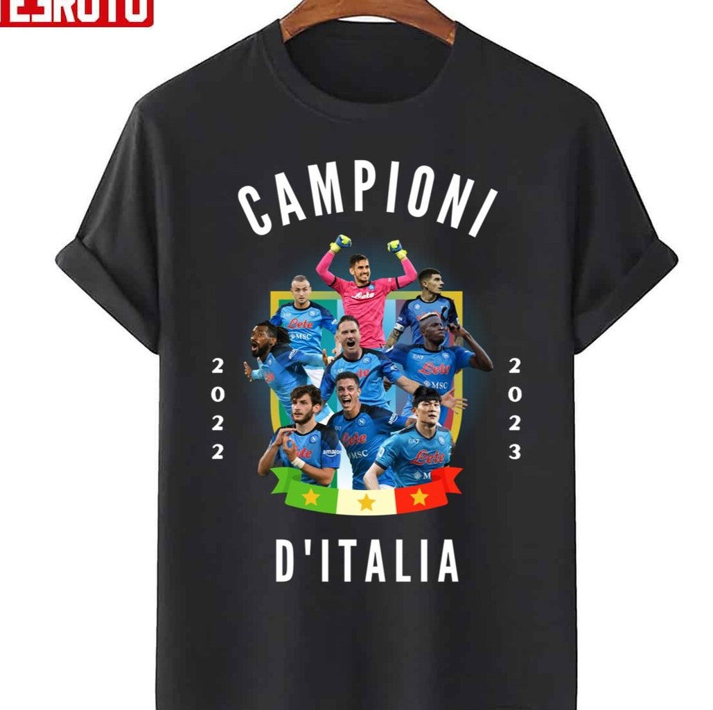 Napoli Campione D'italia 2023 Unisex T-Shirt - T-Shirt, Sweatshirt, Hoodie