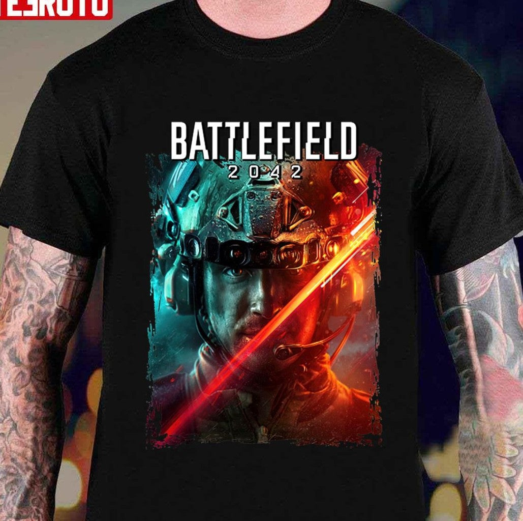 Poster Style Of Battlefield 2042 Gaming Unisex T-shirt - T-Shirt, Sweatshirt, Hoodie