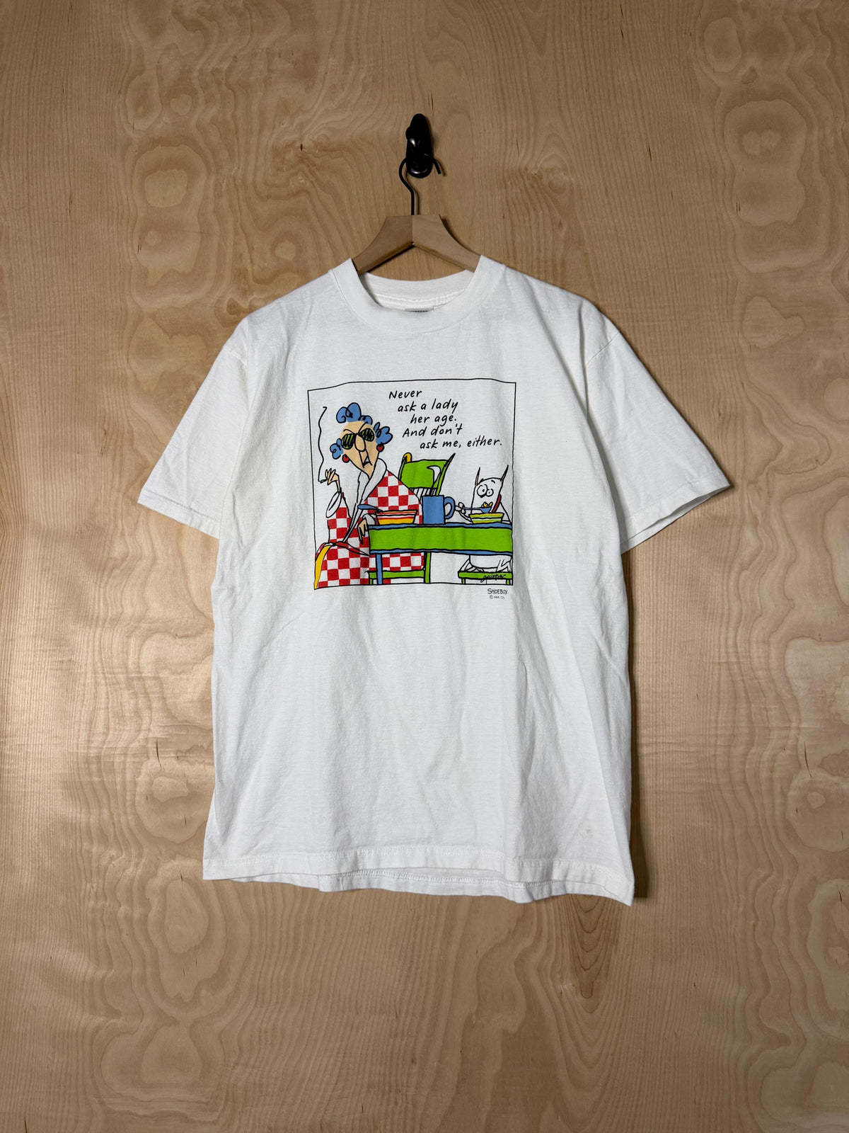 Vintage Never Ask Lady Age Don Either Shoebox Art - Adult & Kids T-Shirts, Sweatshirts & Hoodies apparel design preview 5