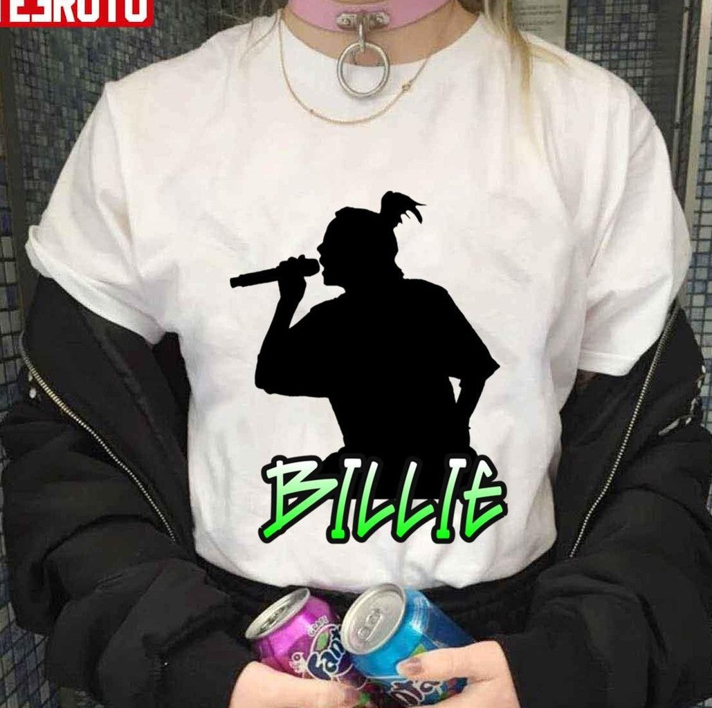 Portrait Billie Eilish Singer Pop Music Pop Star Unisex T-shirt - T-Shirt, Sweatshirt, Hoodie