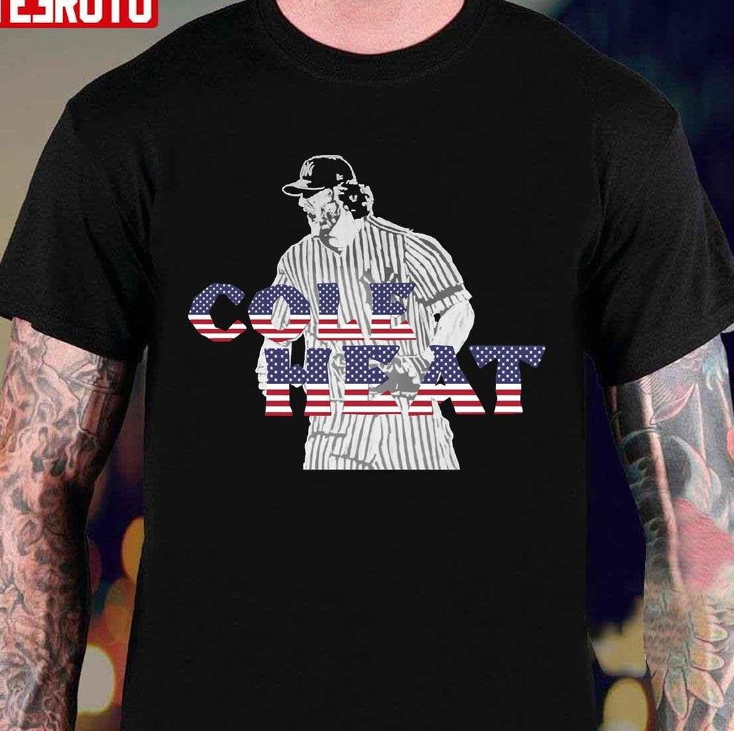 Nyy Gerrit Cole Heat Vintage America Flag Unisex T-Shirt - T-Shirt, Sweatshirt, Hoodie