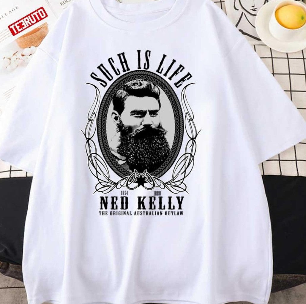 Original Outlaw Design Ned Kelly Unisex T-Shirt - T-Shirt, Sweatshirt, Hoodie